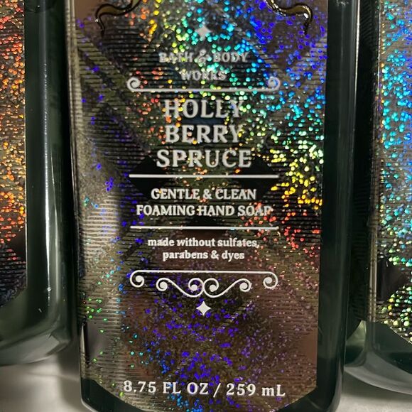 NEW- Bath & Body Works. 3 Holly Berry Spruce - Picture 2 of 3